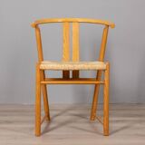 Set of 4 vintage 80s chairs in oak wood danish design