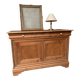 Honey-colored wood sideboard