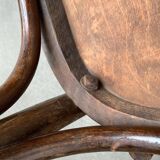 Art Deco curved wooden café chair, 1930s