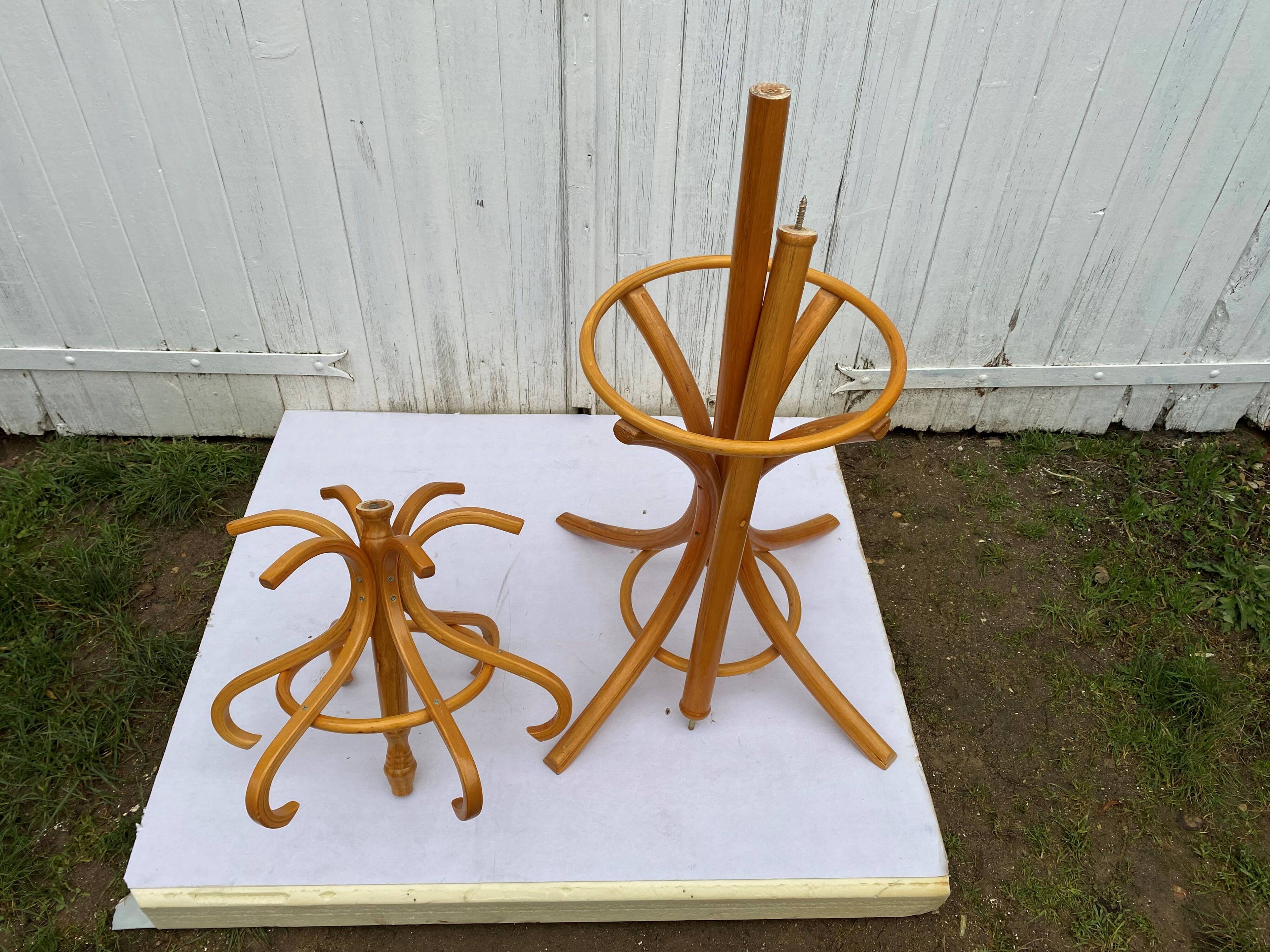 Baumann bistro style 1960 curved light wood parrot coat rack