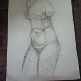 Study, drawing, nude