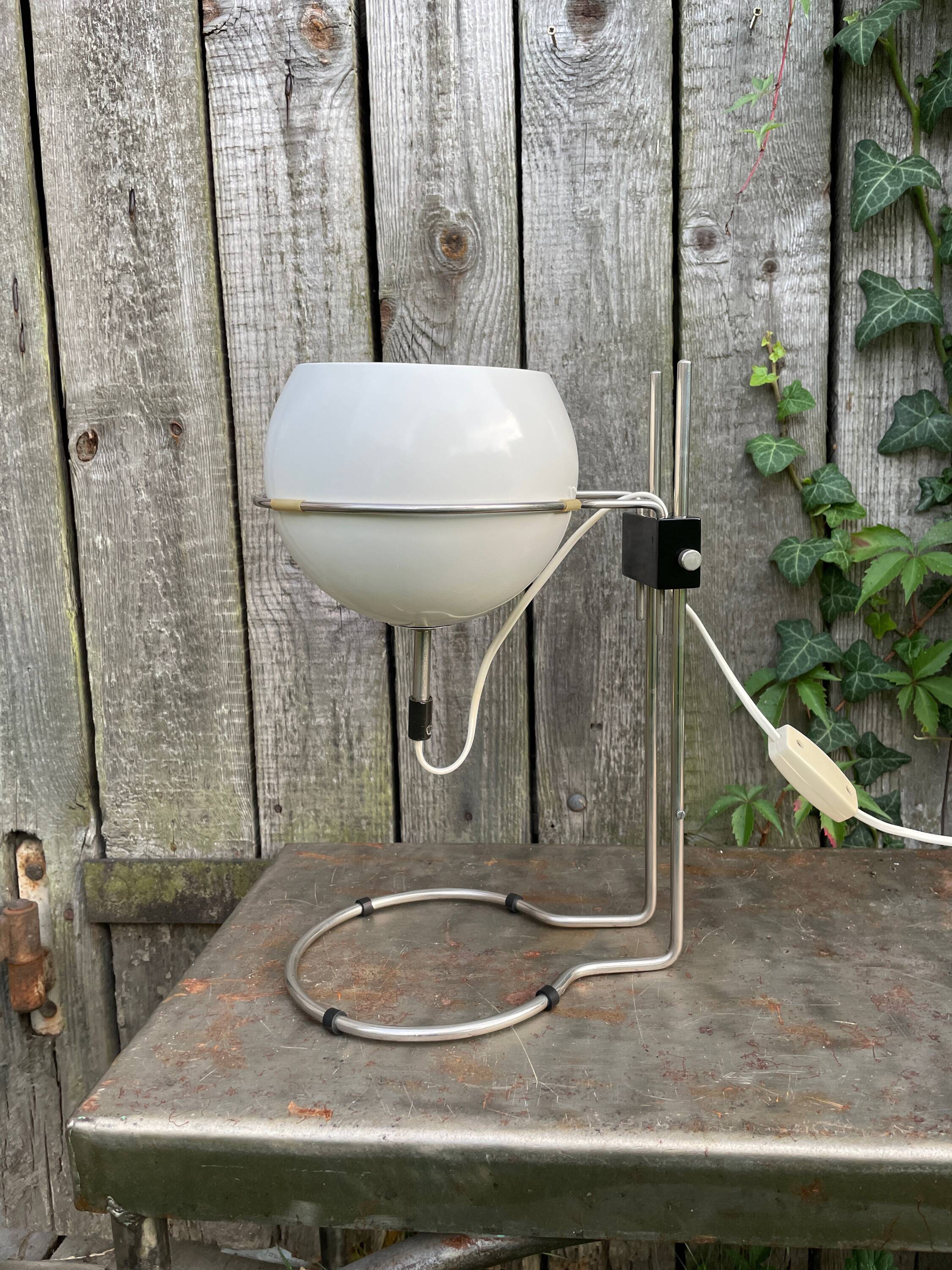 White Table Lamp Polam-Radom, 1970s