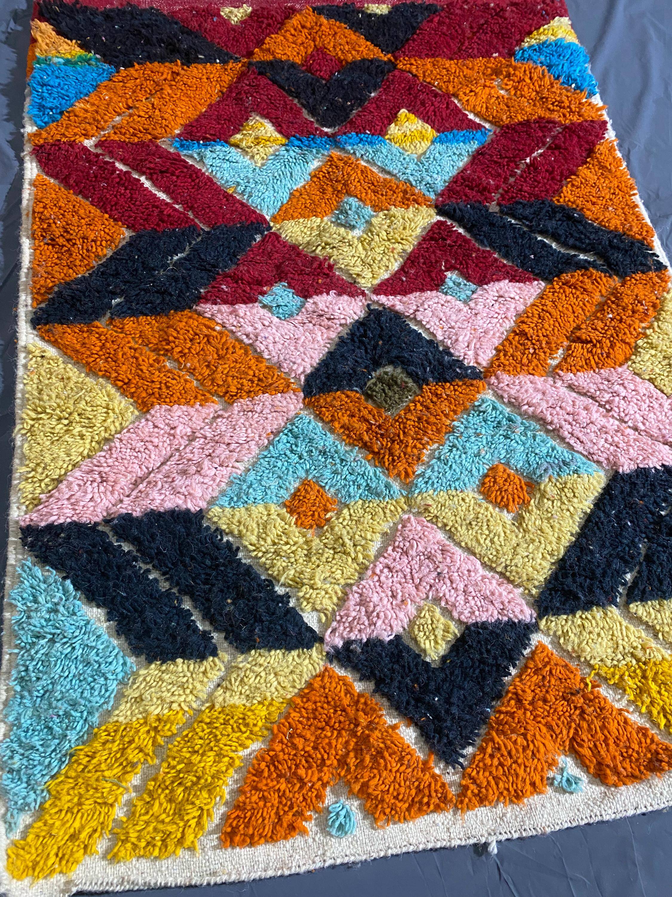 Natural handmade Moroccan rug 3 x 2 m