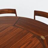 Dyrlund Lotus Flip Flap dining table in rosewood Denmark 1960