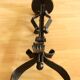 High handmade wrought iron candle holder for larger candles - vintage