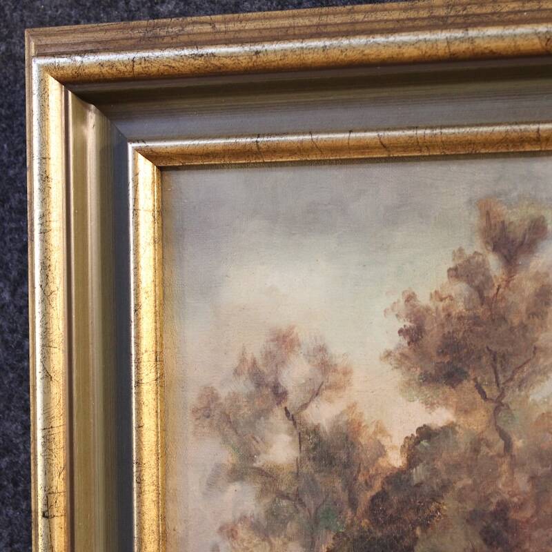 20th century Flemish bucolic landscape painting