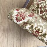 English cane and velvet armchair, Chippendale style