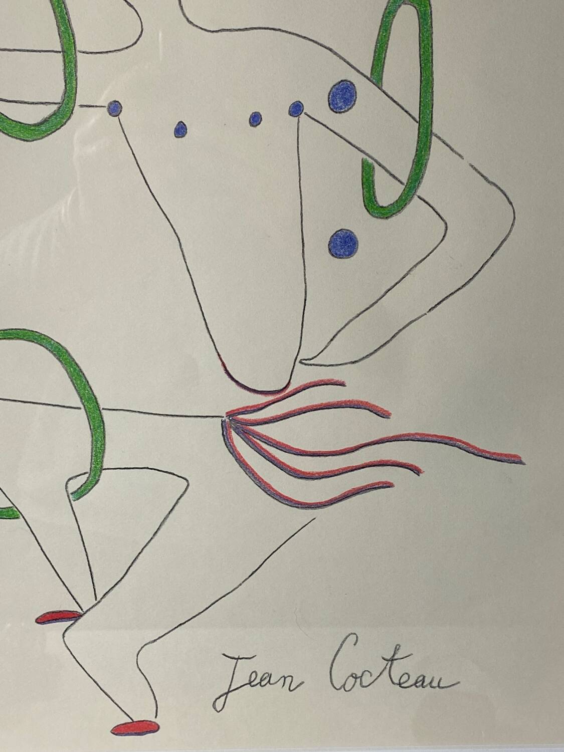 Lithograph, artist's proof Jean Cocteau