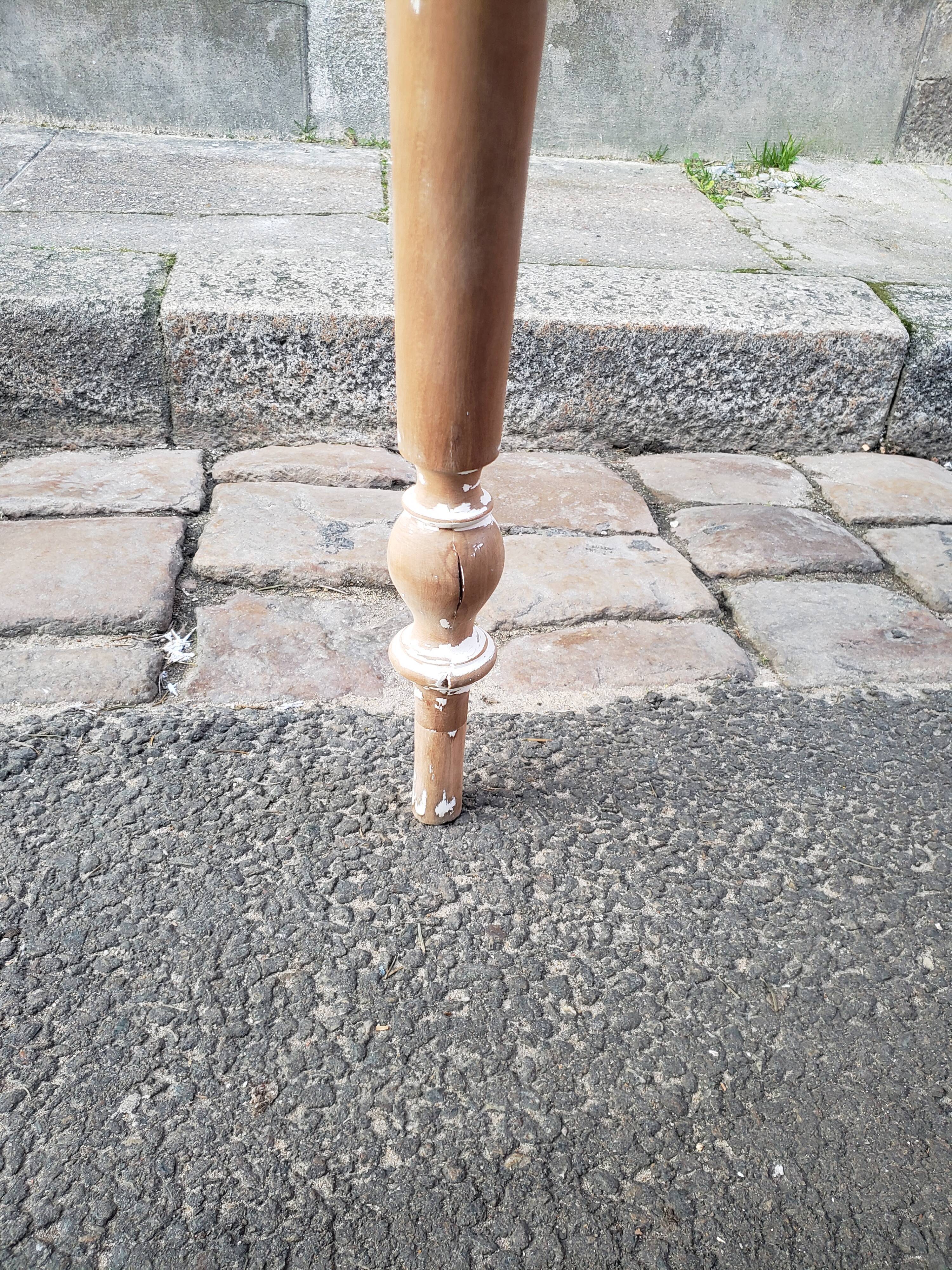 Old patina farm table turned feet