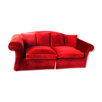 Red convertible sofa