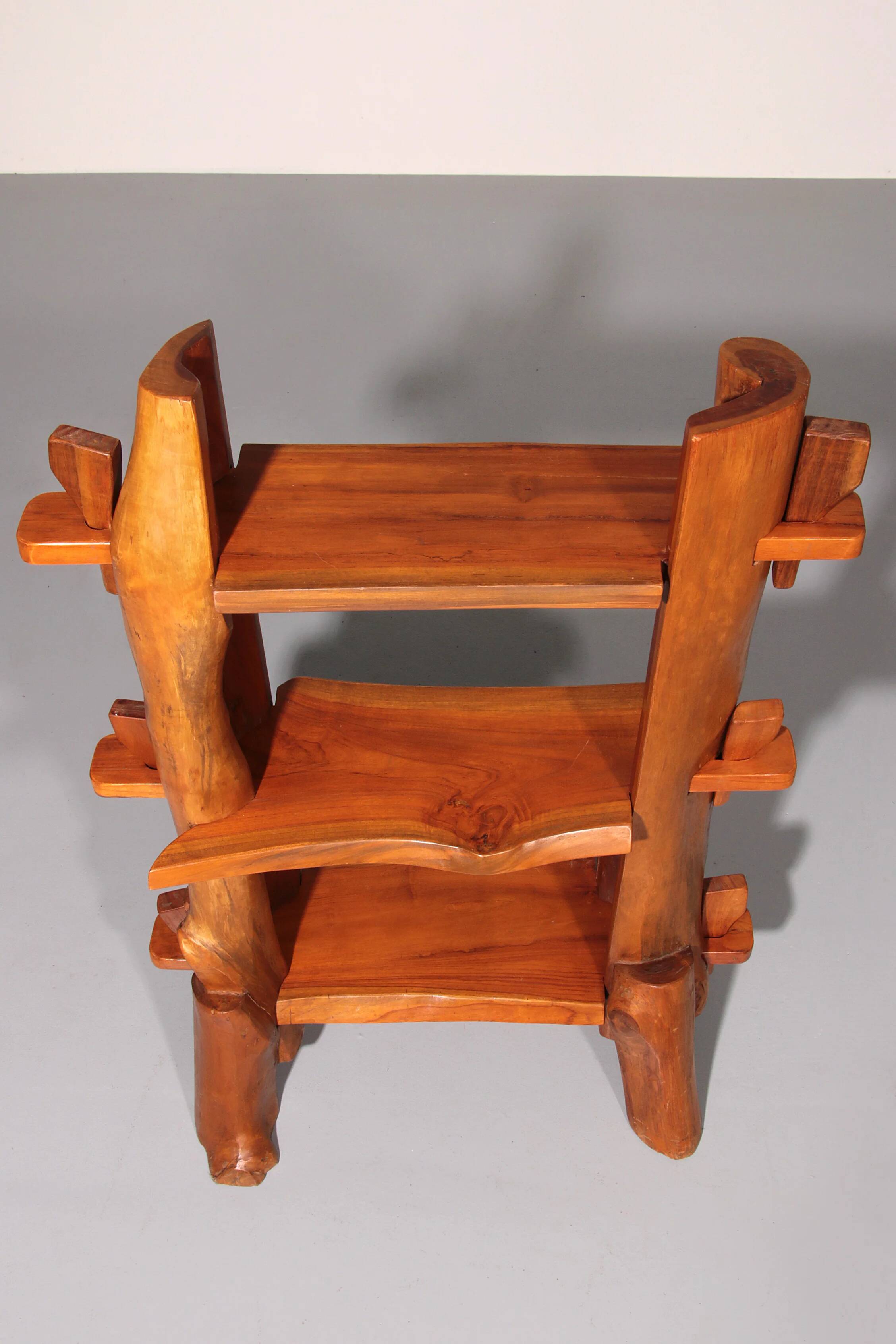 A playful mid-century French wooden bookcase 1960