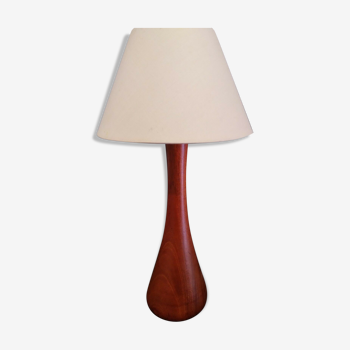 Lampe bois teck vintage design décoration