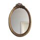 Large Baroque Mirror • Oval Arch • Carved Wood • Resin • 1950