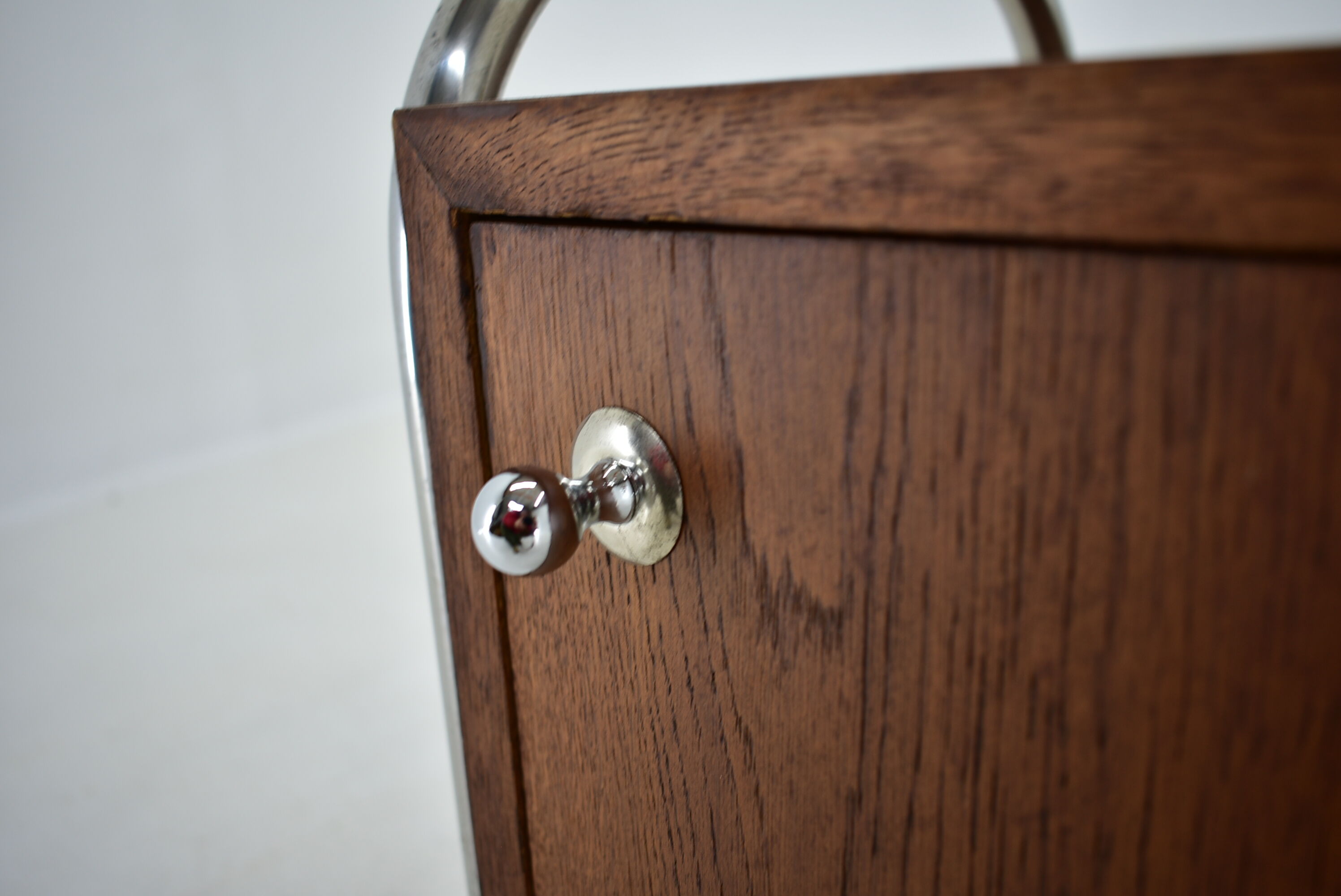 1940s Pair of Bauhaus Bedside Tables, Czechoslovakia