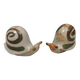 Ceramic snails as salt and pepper shakers, Denmark, 1970s-1980s