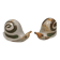 Ceramic snails as salt and pepper shakers, Denmark, 1970s-1980s