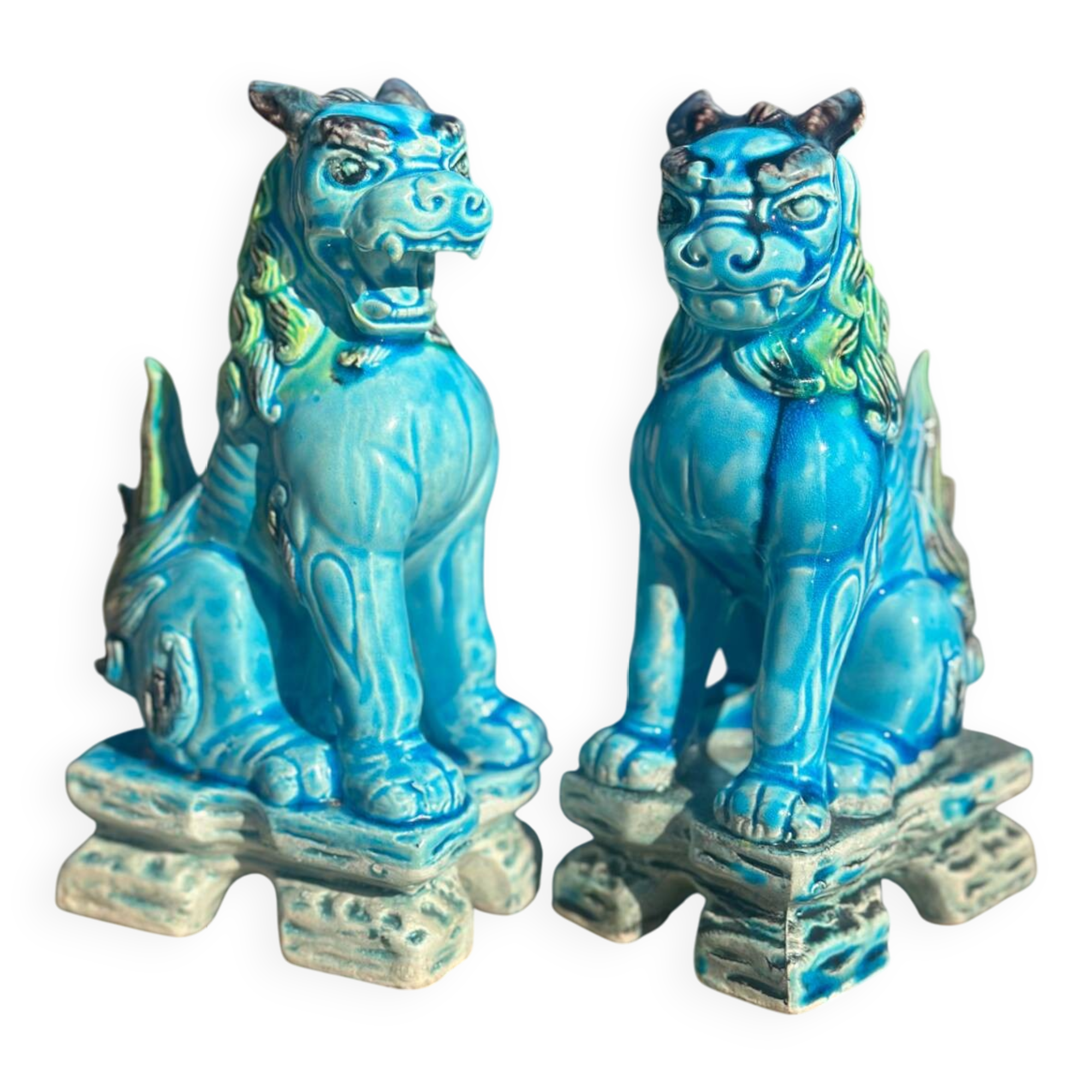 Ceramic Lion Dog Figurines
