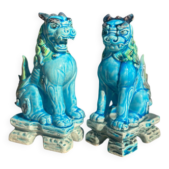 Figurines en céramique Chien Lion