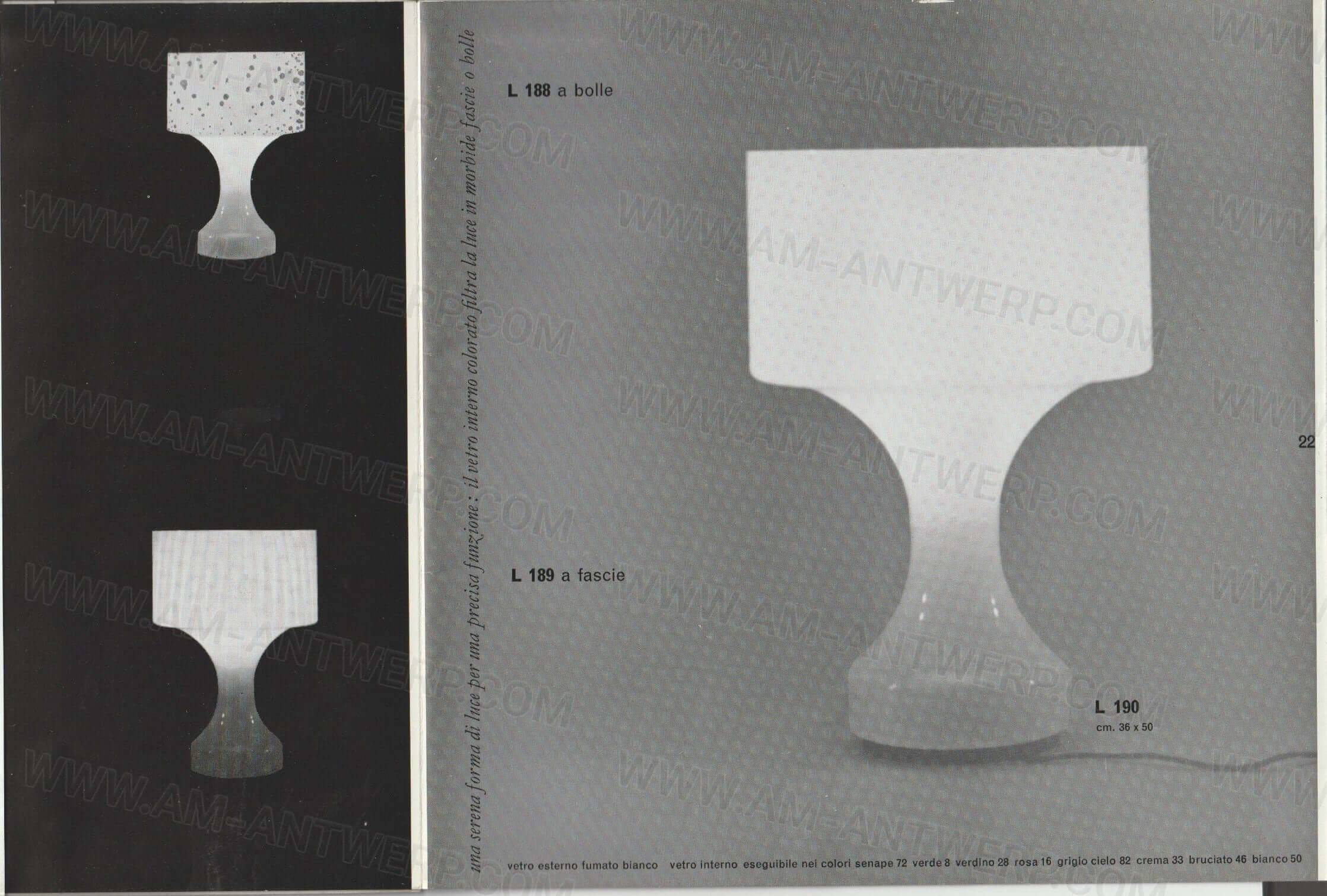 "Sebenica" Huge table lamp by Vistosi Italy