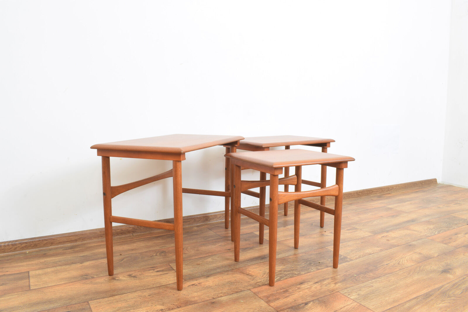 Mid-Century Danish Teak Nesting Tables, Set of 3
