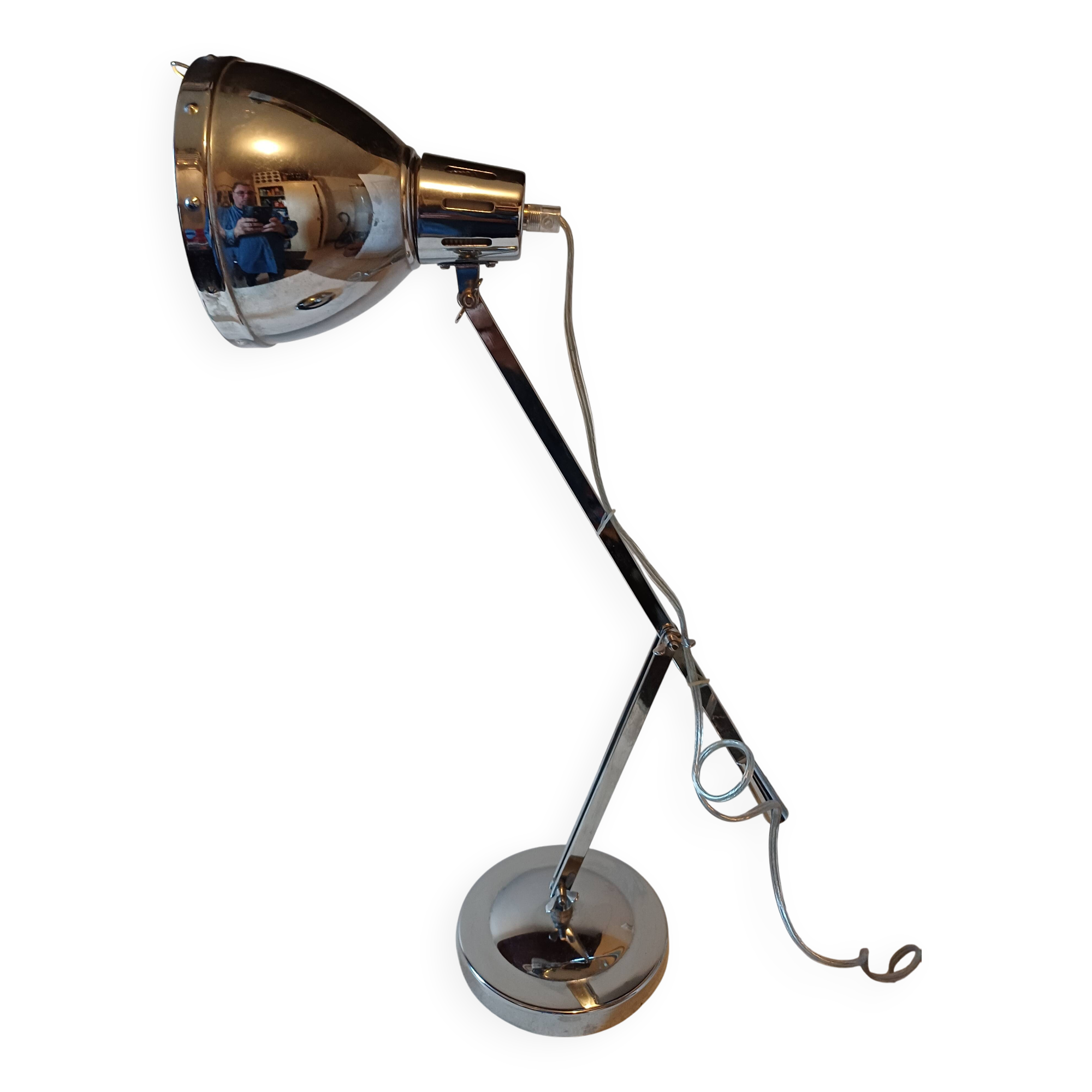 Vintage Chrome Metal Lamp