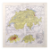 Vintage color map of Switzerland 43x43cm from 1950