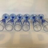 Six Bormioli Rocco Cobalt Blue Champagne Flutes