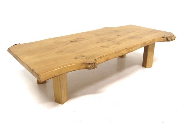 Table basse scandinave en orme, Suède, 1970