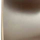 Set of 2 leather chairs on chrome steel base