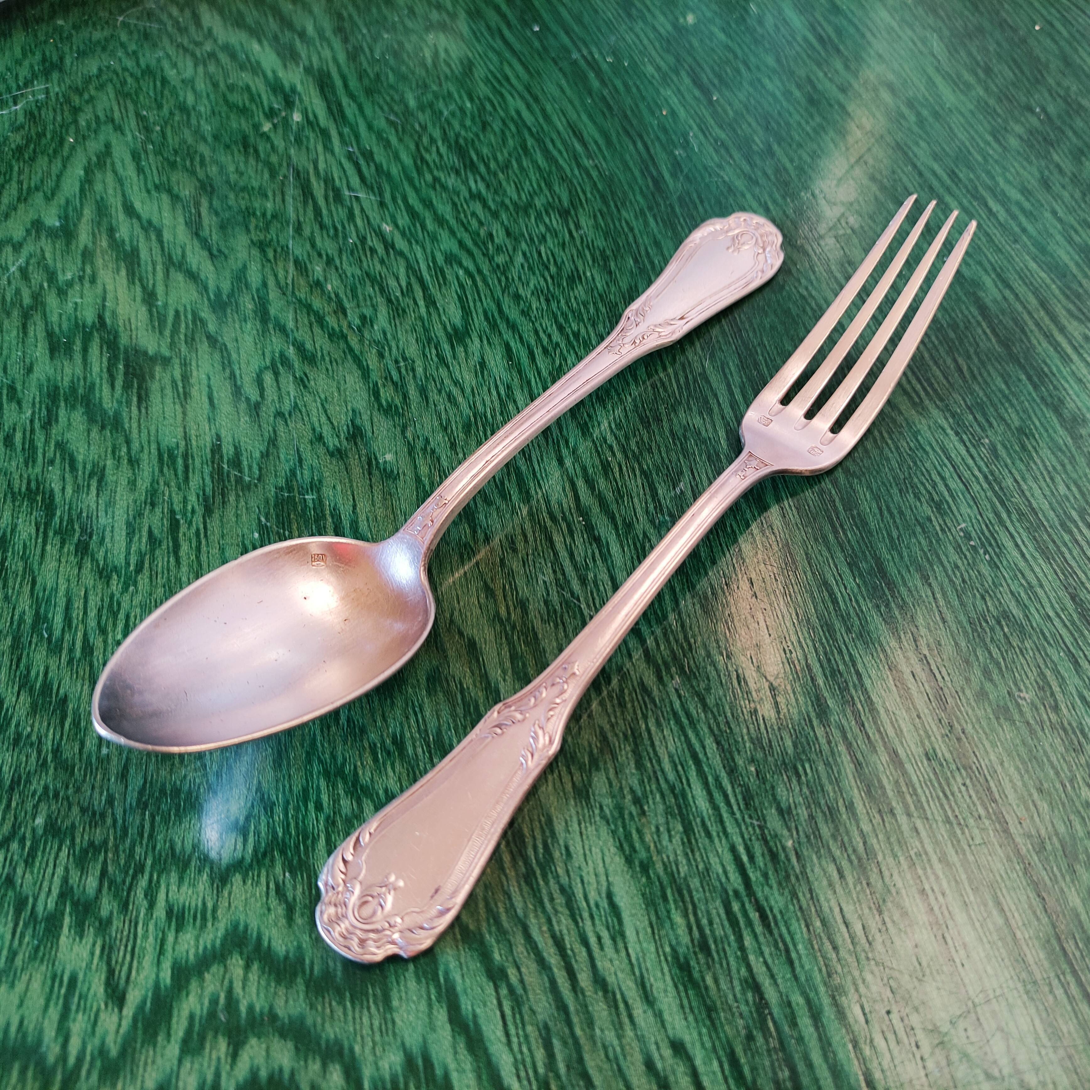 Silver metal cutlery SAM LUX