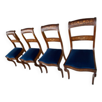 Lot de 4 chaises Louis Philippe
