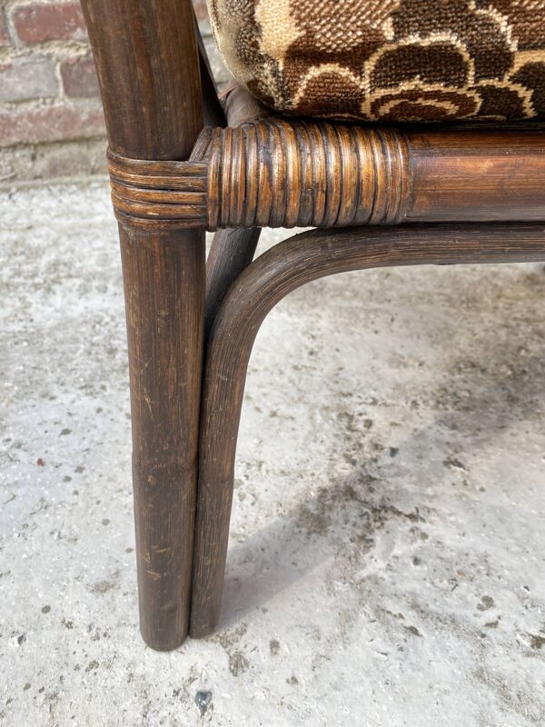 Fauteuil bambou et cannage adulte