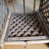 Cache pot large square bamboo