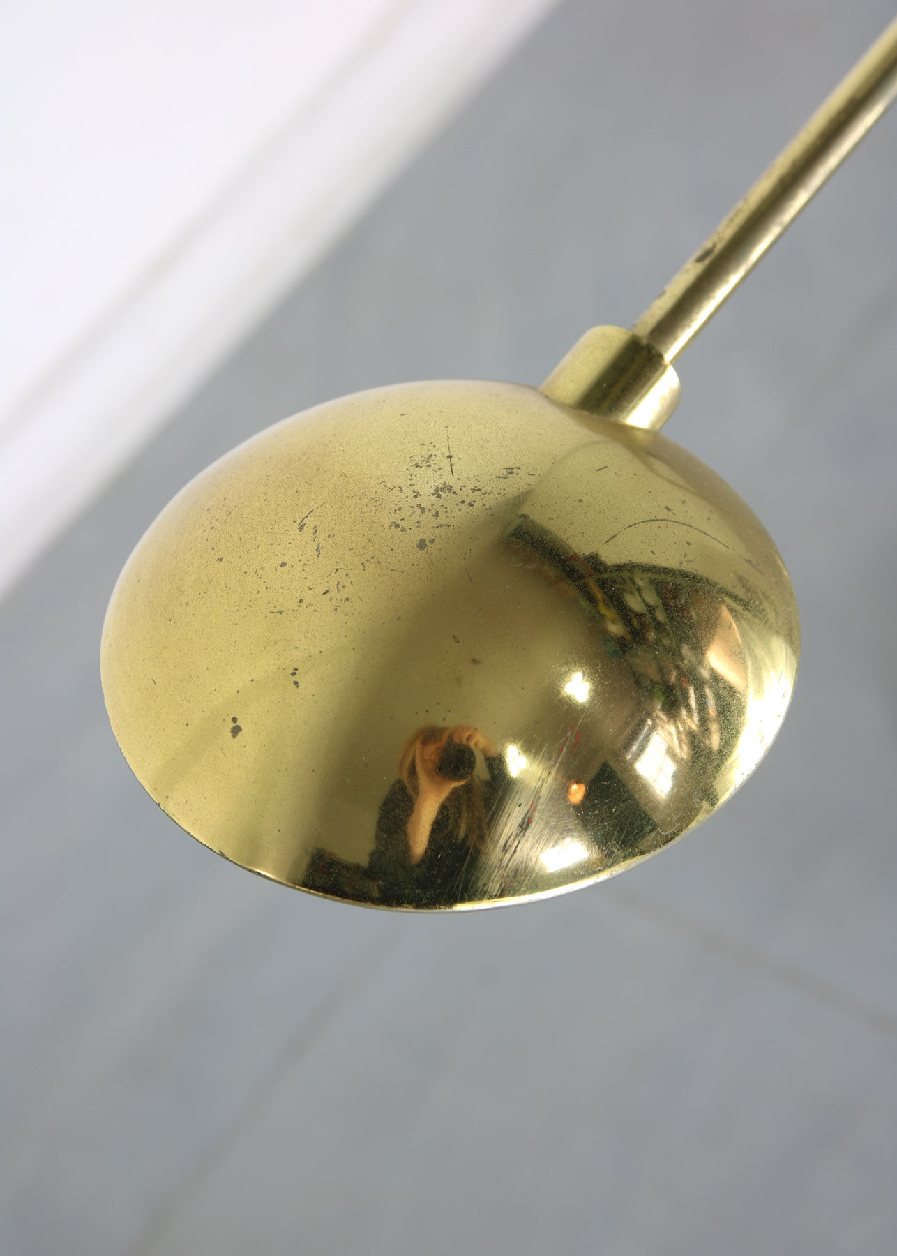 Vintage golden arc table lamp from meblo, 80s