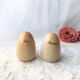 Salt shaker pepper glazed stoneware egg shape