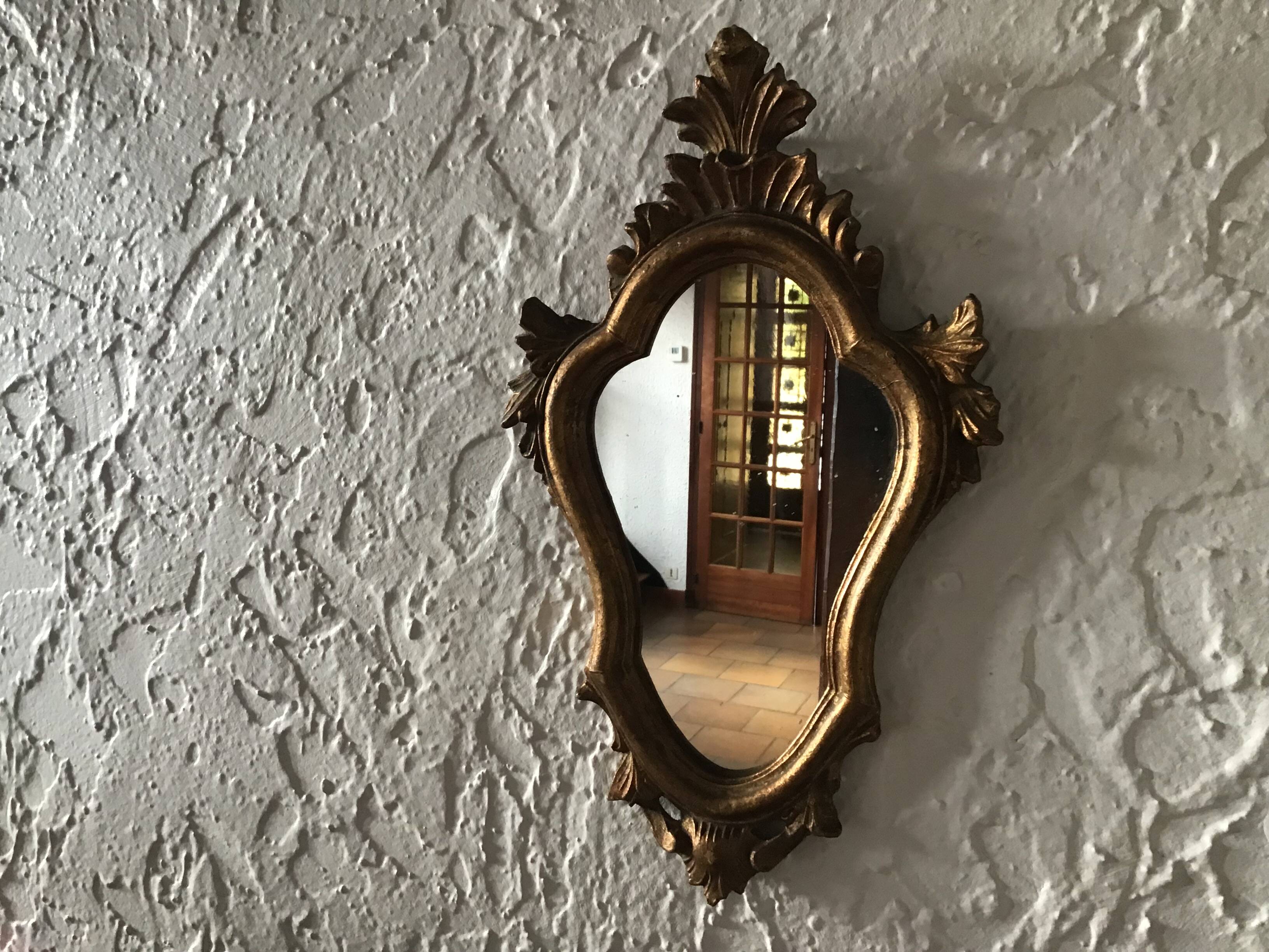 Old golden mirror