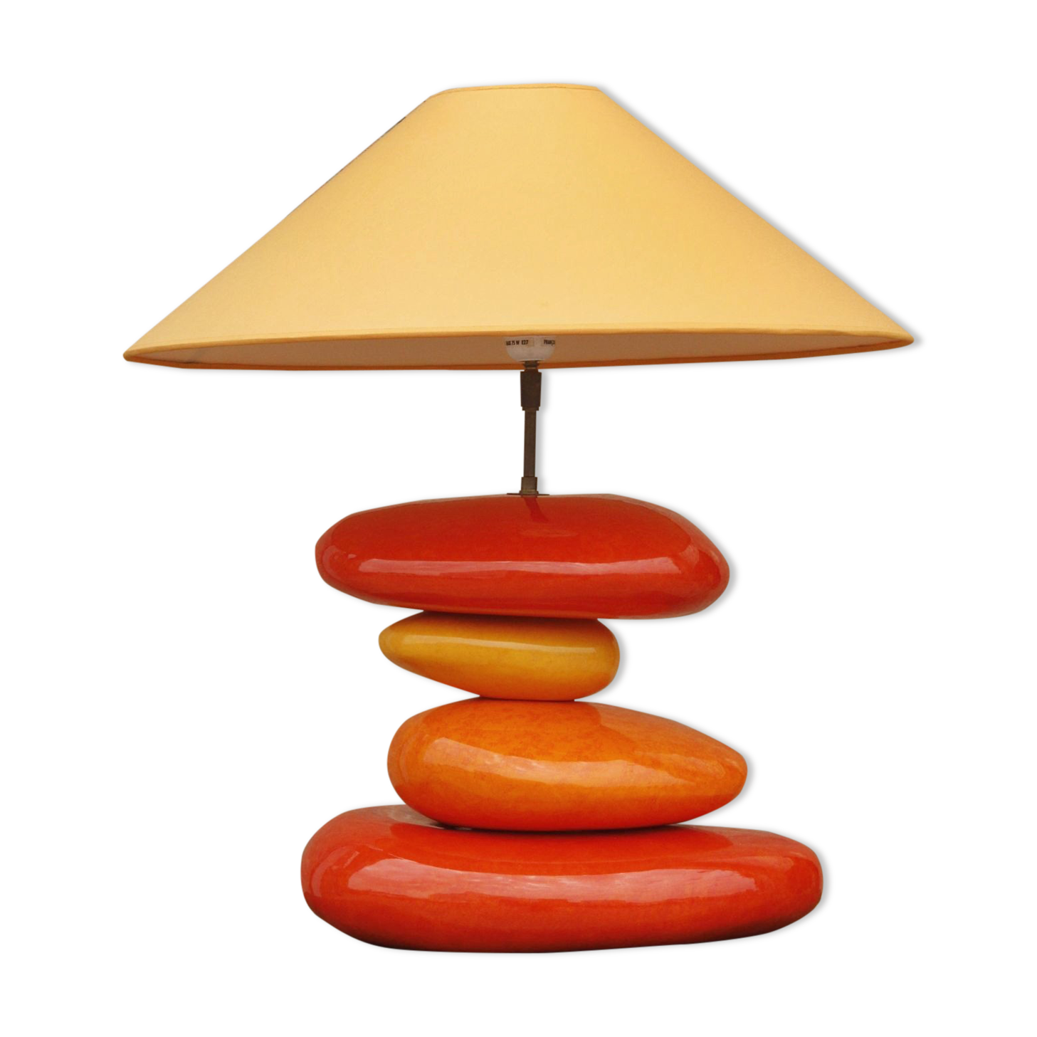 Vintage pebble lamp by François Chatain, France 1980s