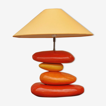 Lampe galets vintage par François Chatain, France 1980s