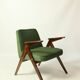 Paire de fauteuils vintage royale vert velvet Chierowski design
