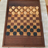 Large case of board games nineteenth era Backgammon + Checkers