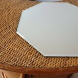 Beveled octagonal mirror to place