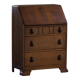 Desk / Chest of drawers in modern Danish oak from the early 20th century with shell handles.