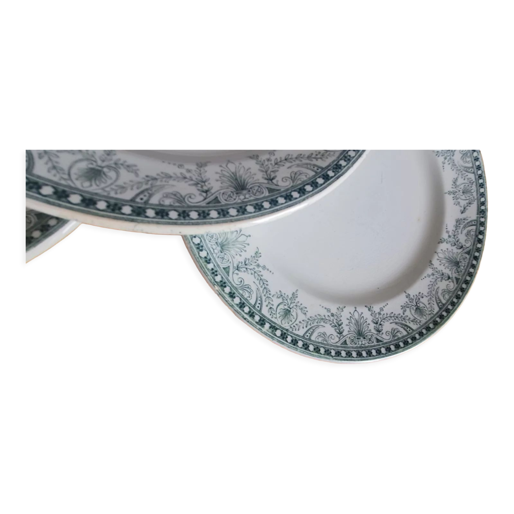 Set of 7 Terre de fer plates