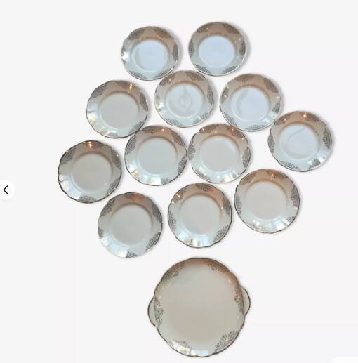 12 English Broadhurst Ironstone Bicentennial Dessert Plates 1776-1976