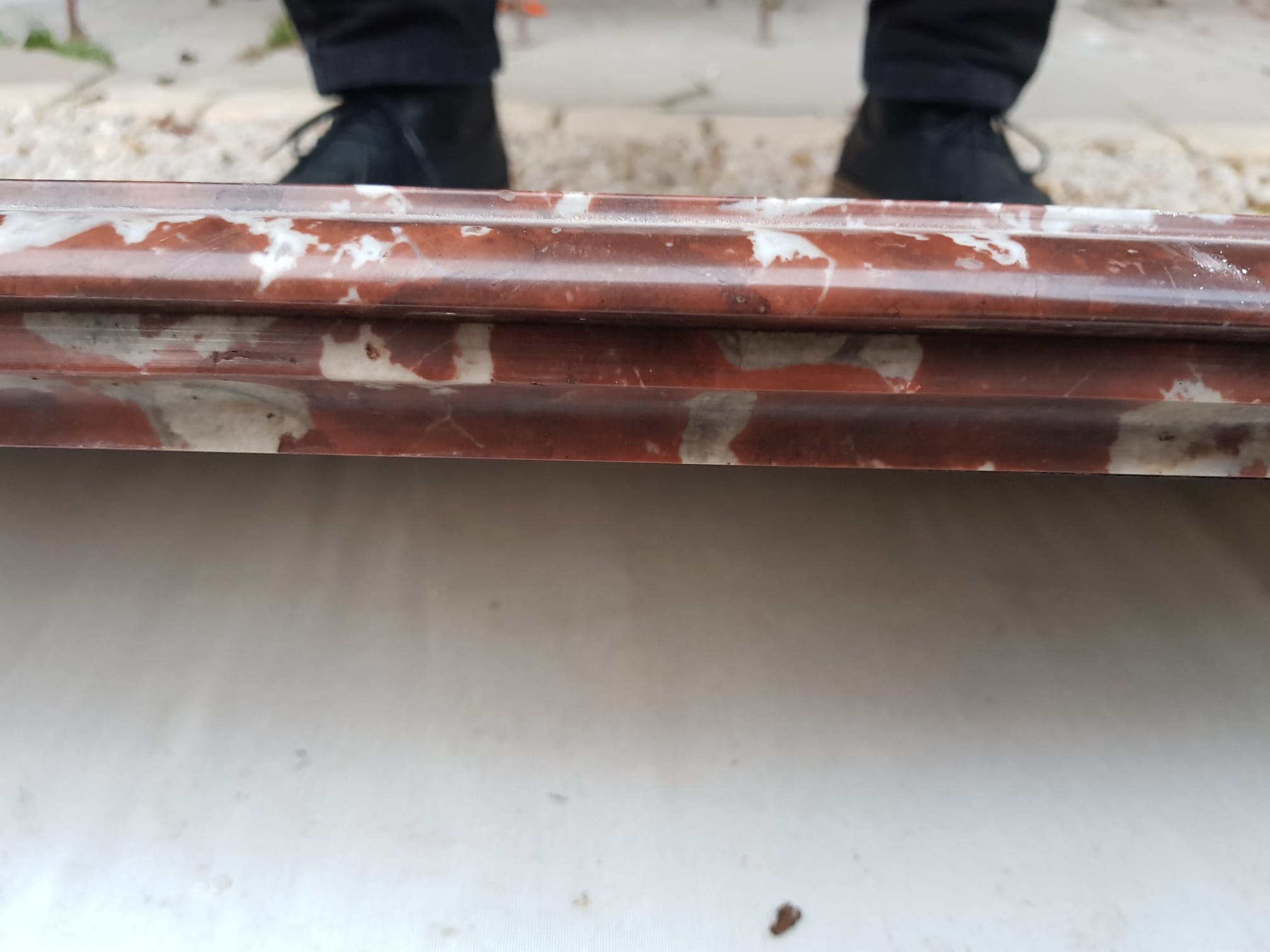 Fireplace in red marble from Languedoc