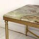 Vintage 1970s brass and marble coffee table