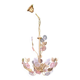 Lustre à fleur en verre années 80