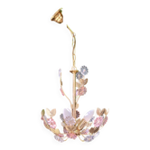 Lustre à fleur en verre années 80