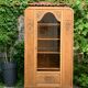 Armoire parisienne vitrée art déco bois brut 1930