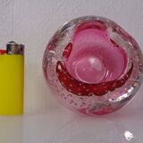Pink Sommerso Murano Glass Ashtray, Italy, 1960s